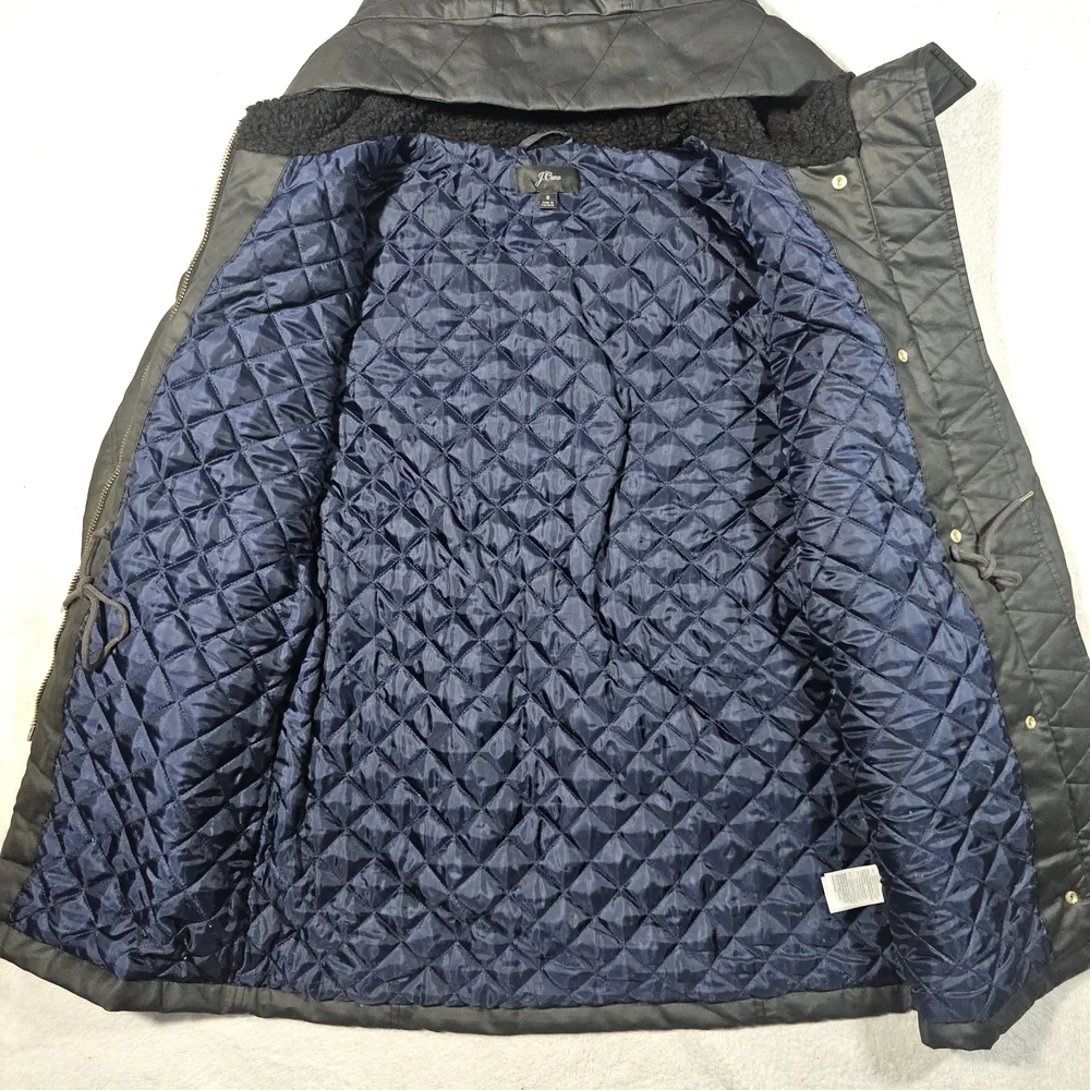 J. Crew Black Utility Hooded Jacket